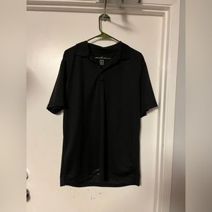 All black men’s shirt large. Collard shirt dry fit